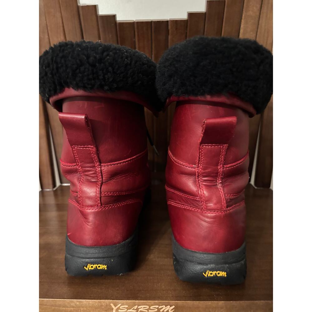 UGG Red Leather Shearling Winter Snow Boots – Men's Size 11.5 (US 11.5 / EU 45) - Picture 5 of 10